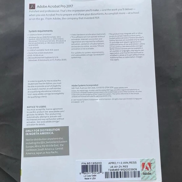 Adobe Acrobat Pro 2017 Boxed | Perpetual License | DVD for Windows - Picture 2 of 5